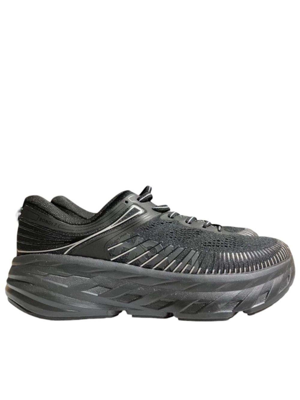 Hoka One Running‎ Shoes Mens 11 Triple Black Bondi 7 Cushion 1110518 BBLC